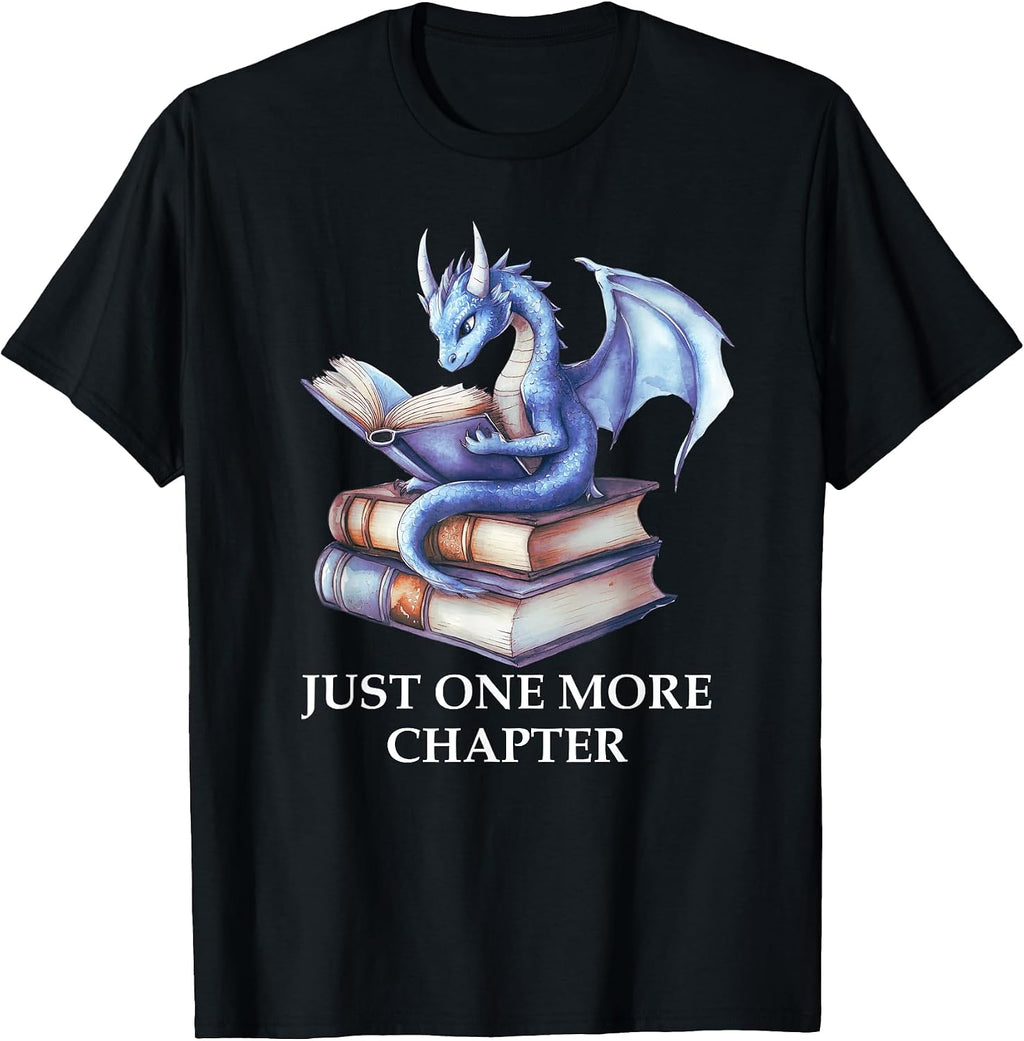 Just One More Chapter Book Dragon Tshirts Womens
