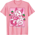 Kitsune Japanese Anime Fox Kawaii Strawberry Milk Small Unisex , , , Long Sleeve Tee