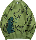 Dinosaur Sweater Women y2k Vintage Oversized Graphic Streetwear Knit Sweater Casual Cute Kawaii Tops