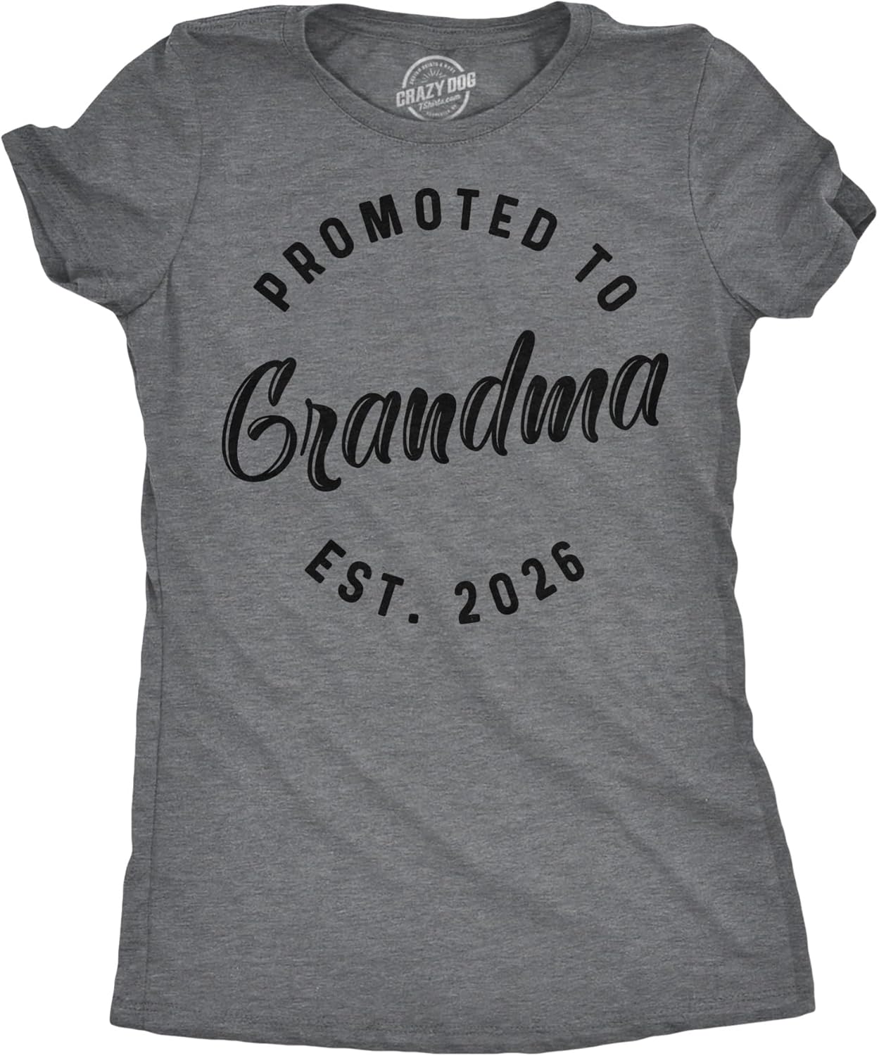 Womens Funny T Shirts Promoted to Grandma 2026 and 2025 Cute Family Tee for Ladies Unisex , , , Long Sleeve Tee