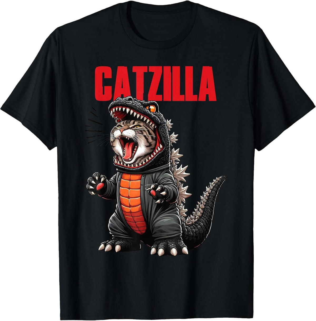 Cute Cat Kitty Catzilla for Cat Moms Cat Dads Pet Lovers Unisex , , , Long Sleeve Tee