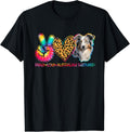 Peace Love Australian Shepherd Tie Dye Dog Lover Unisex , , , Long Sleeve Tee