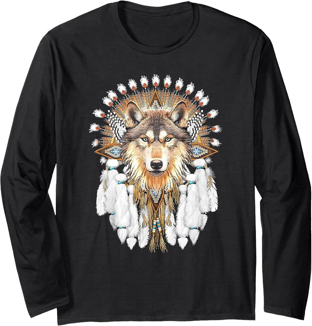 Native american wolf Tee