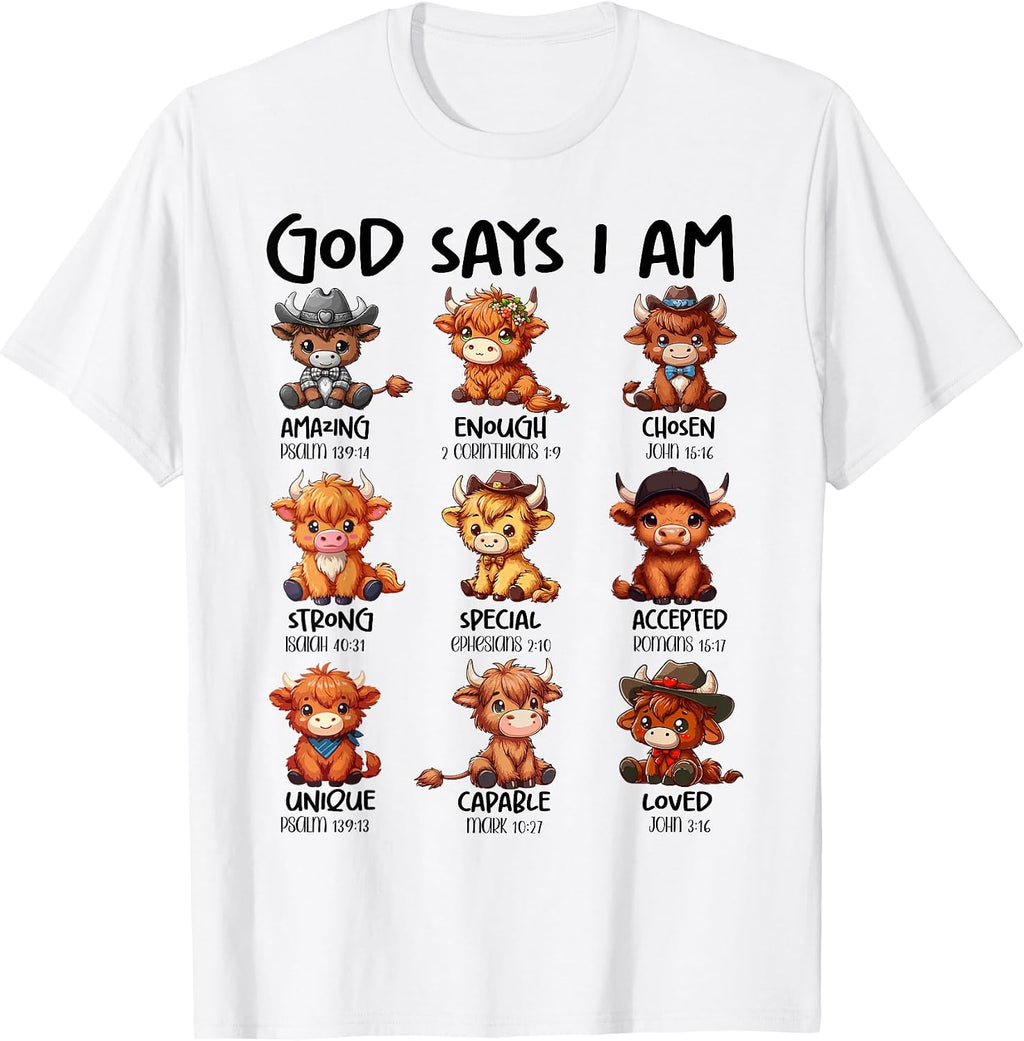 God Says I Am Bible Verse Christian Girls Kids Boy