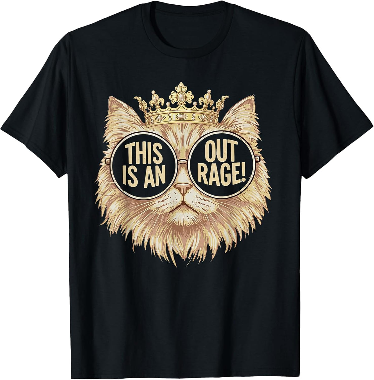 This is an Outrage Meme Funny Princess Cat Sarcastic Quote Unisex , , , Long Sleeve Tee
