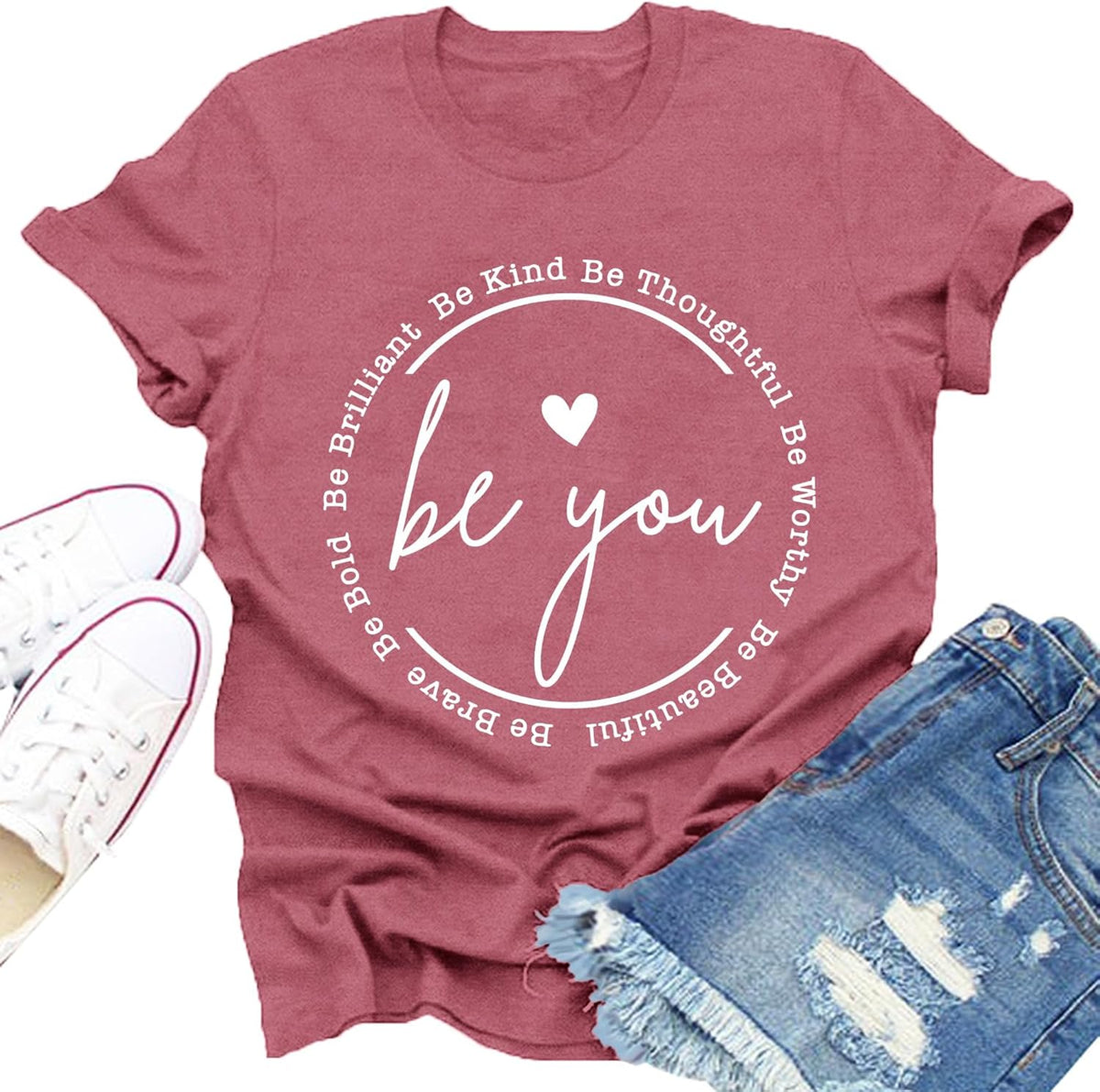 Inspirational Shirts for Women Be You Inspirational Positive Motivational Self Love Casual Tee Tops