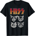 HISS Cat Funny Cats Kittens Rock Music Cat Lover Hiss Unisex , , , Long Sleeve Tee