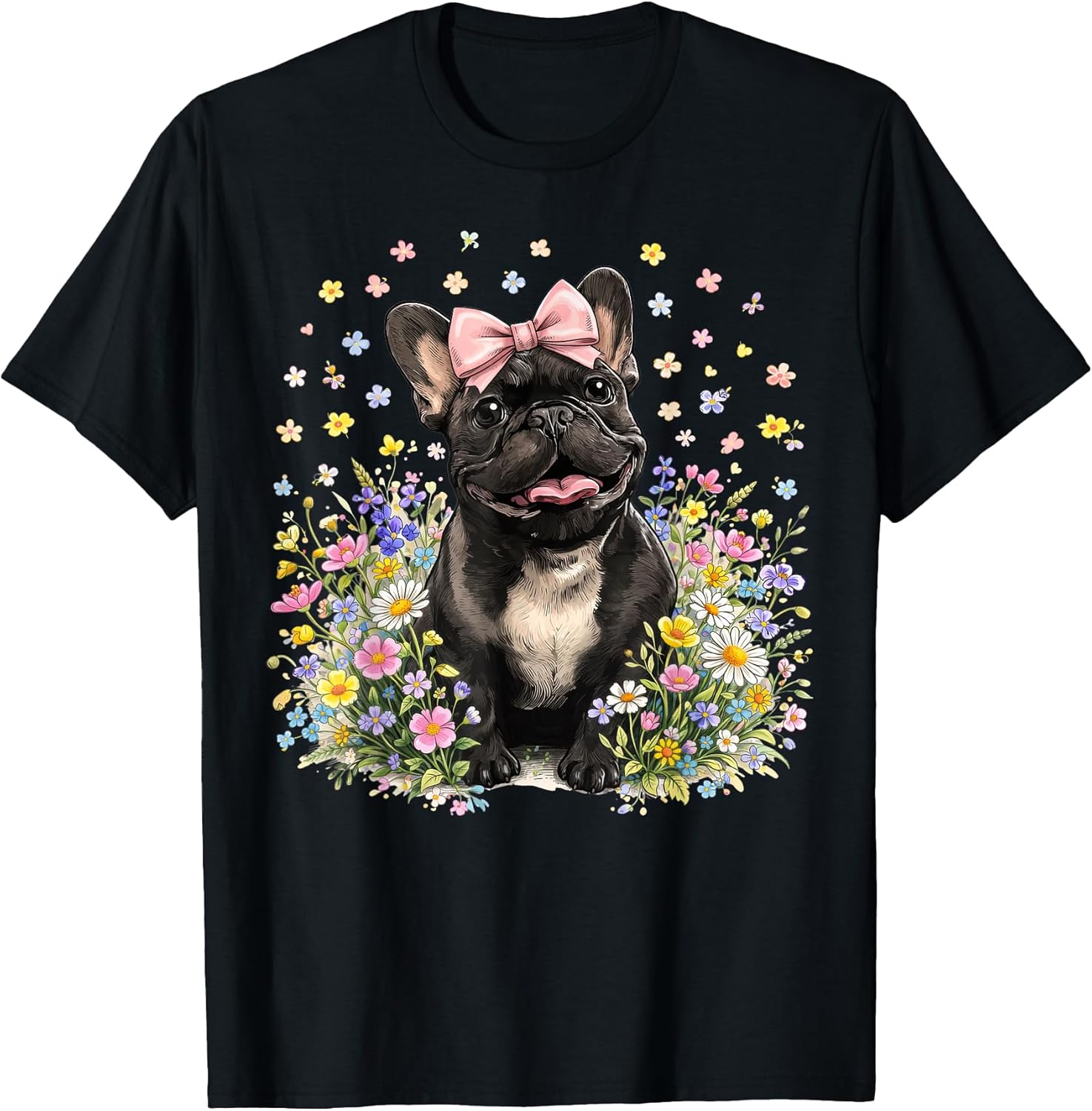 French Bulldog Mom Dog Lover Flower Frenchie Mama Women Unisex , , , Long Sleeve Tee