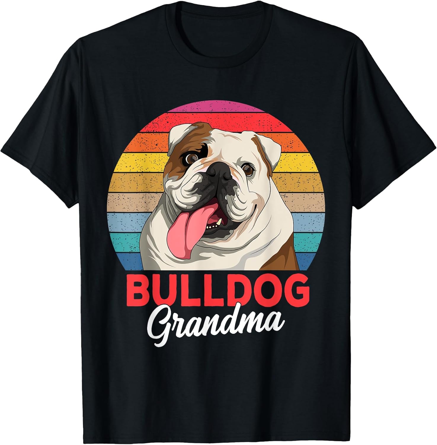 English Bulldog Grandma Dog Lover Funny Women Unisex , , , Long Sleeve Tee