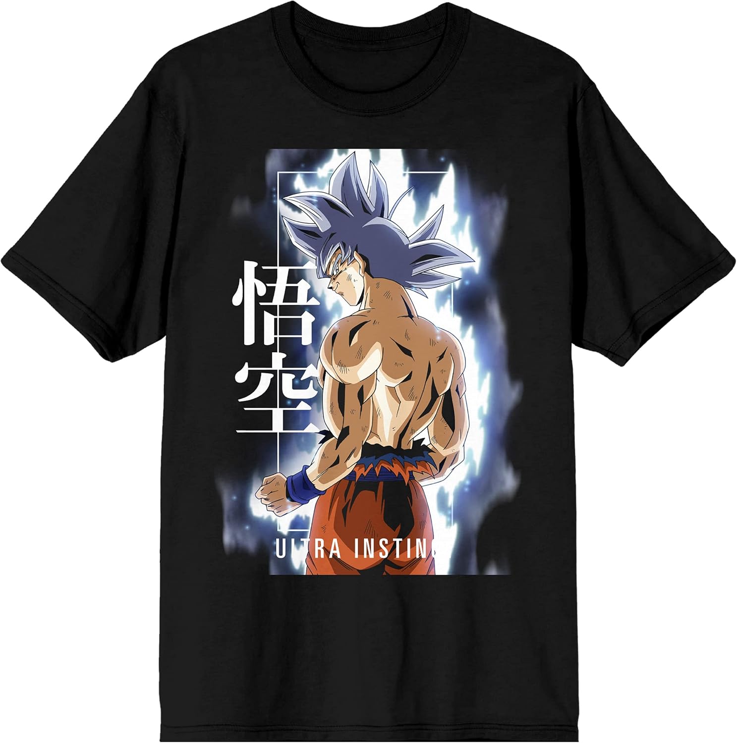 Dragonball Z Super Ultra Instinct Men's Black Graphic Crew Neck Tee Unisex , , , Long Sleeve Tee