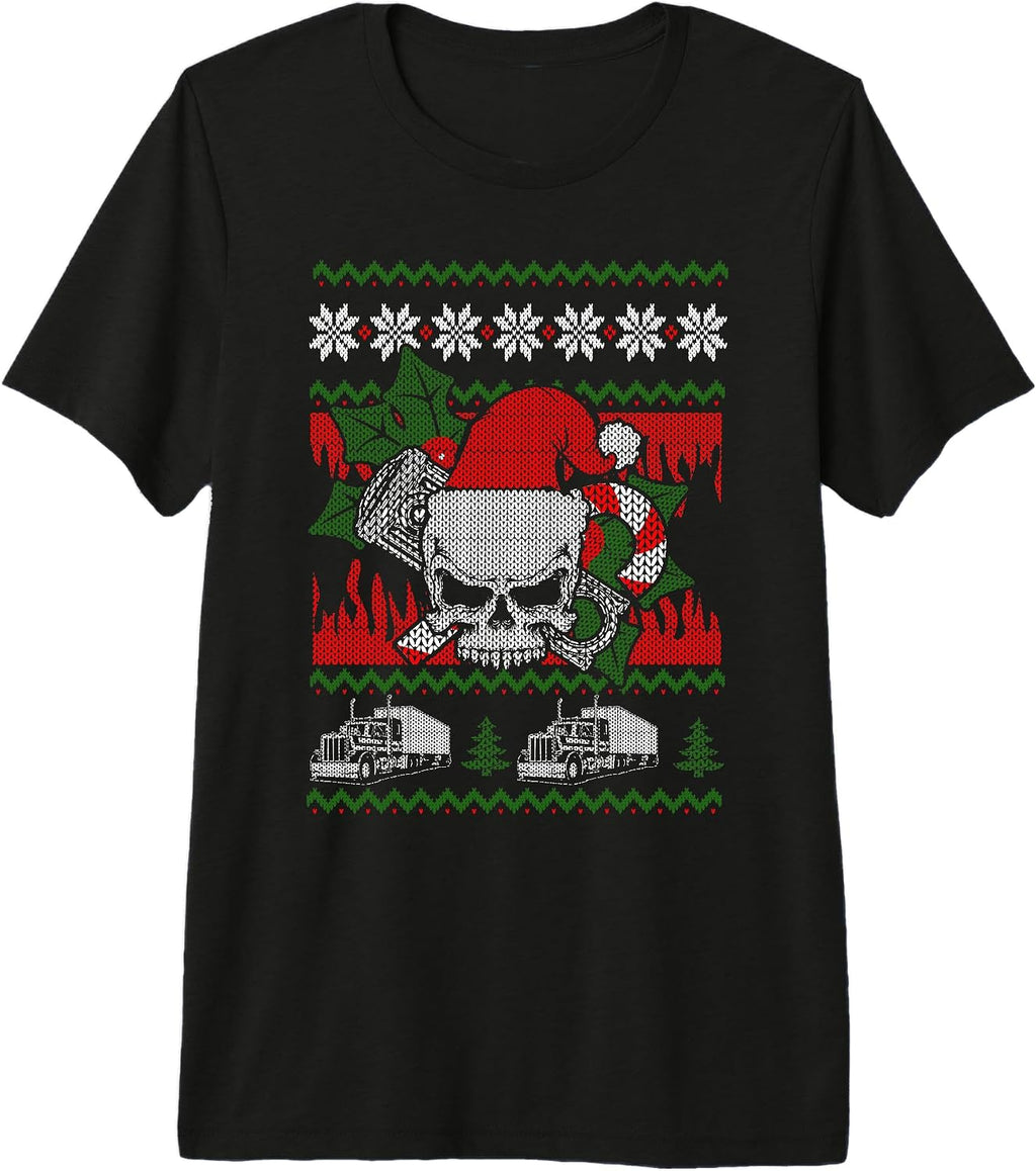 Santa Skull Trucker Ugly Christmas Xmas