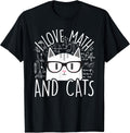 I Love Math and Cats Cute Kitty Cat Feline Lover Gift Small Unisex , , , Long Sleeve Tee
