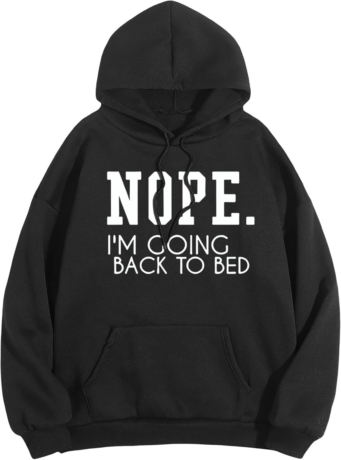 Women's Slogan Letter Print Long Sleeve Hooded Pullover Tops Unisex , , , Long Sleeve Tee