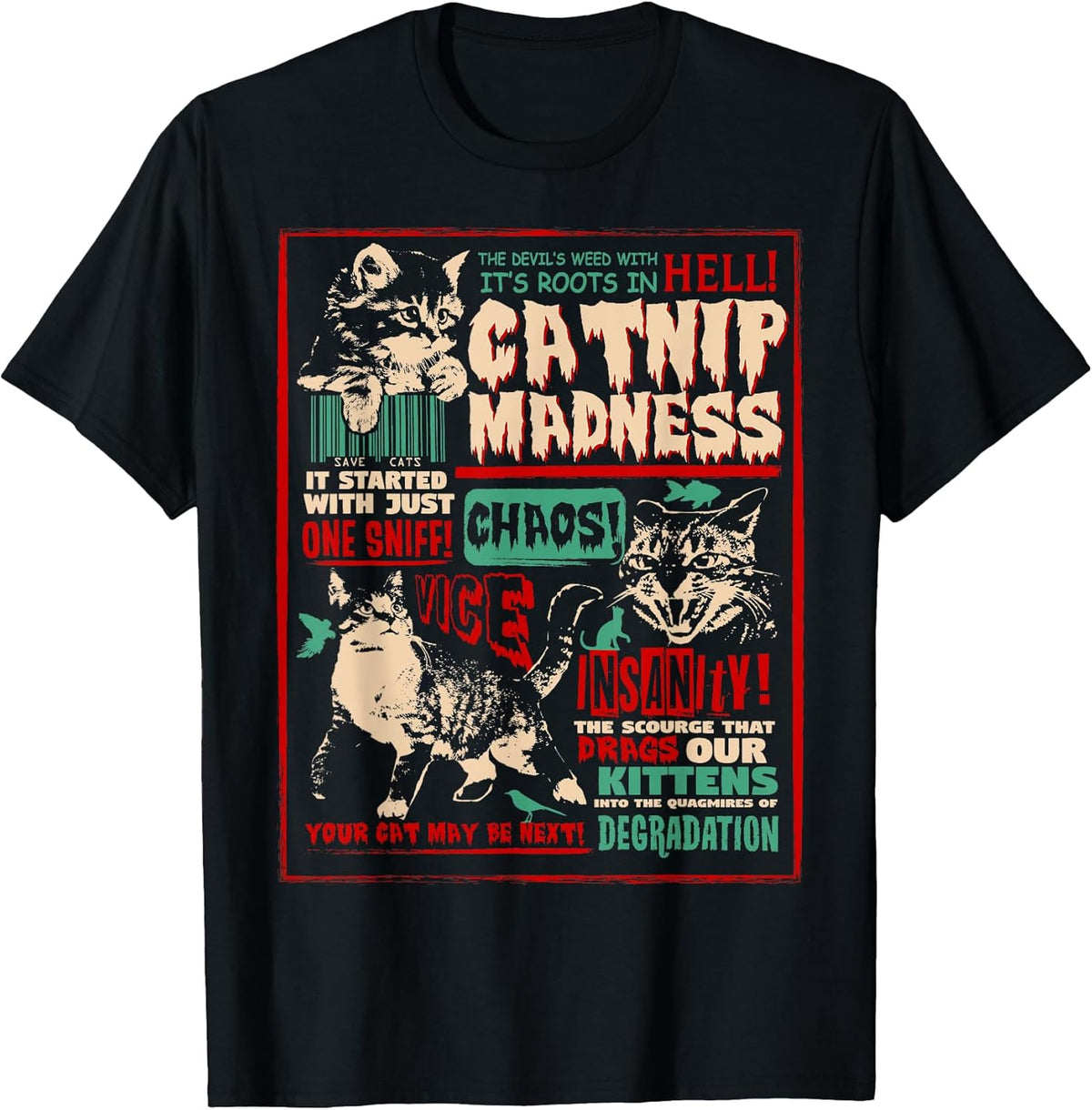 Catnip Madness Cute Kitten Cat Lover Gift Cat Owners Unisex , , , Long Sleeve Tee