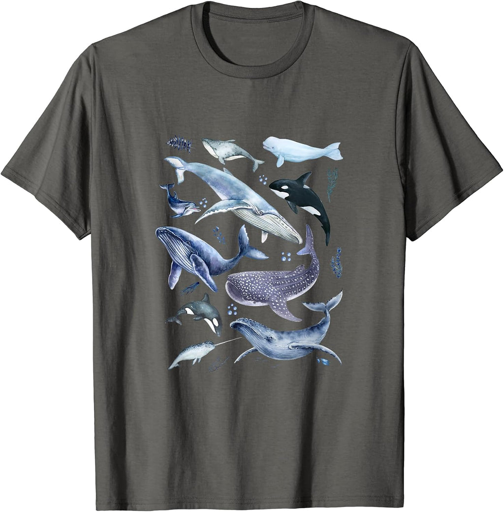 Whales Species Watercolor Orca Whale Trendy Ocean