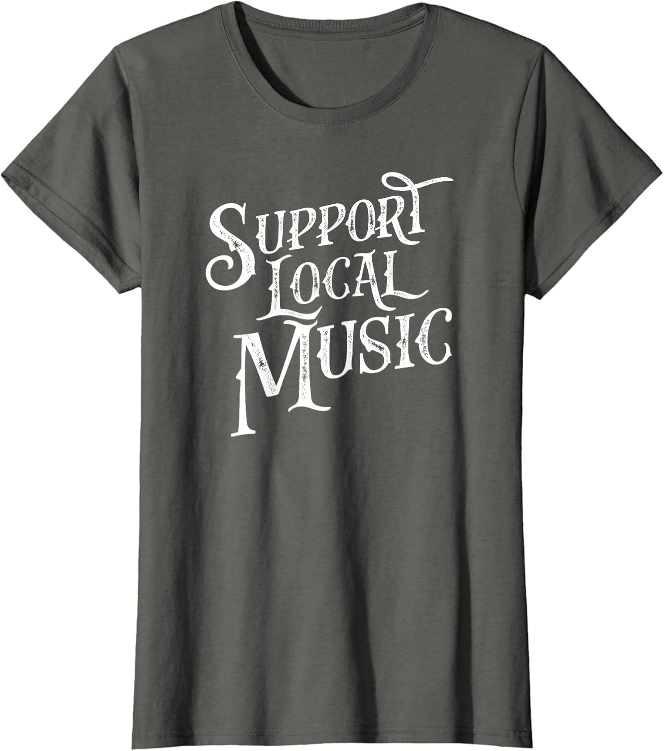 Support Local Music - Band & Musician Retro Typography Shirt Unisex , , , Long Sleeve Tee