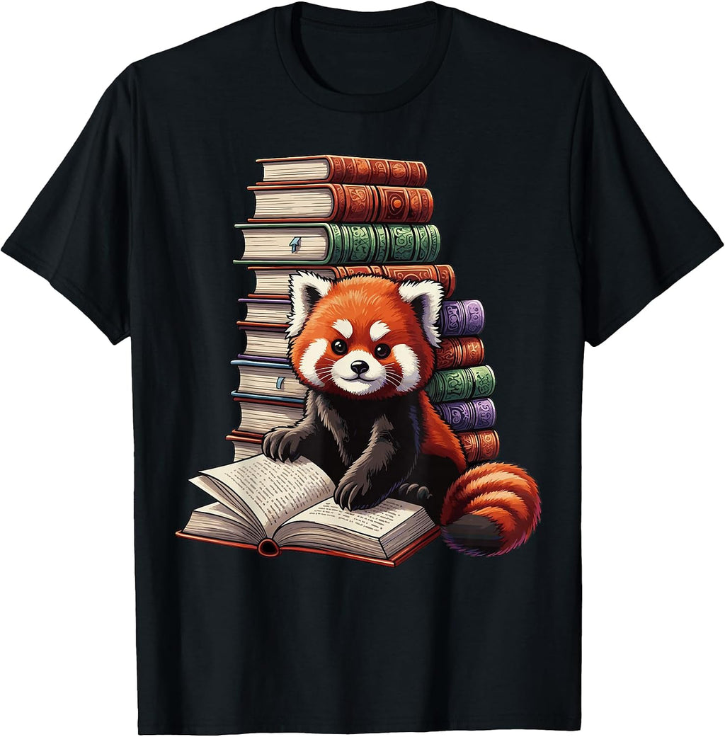 Funny Red Panda Reading Book Gifts for Bookworms