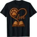 Girl Who Loves Dogs & Books Heart Dog Lover Reader Reeding Unisex , , , Long Sleeve Tee