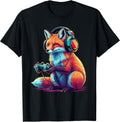 Fox Gaming Animal Video Games Funny Fox Unisex , , , Long Sleeve Tee