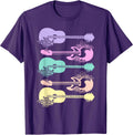 Guitar Lover Girls Pastel Theme Guitars Flowers Music Band Unisex , , , Long Sleeve Tee