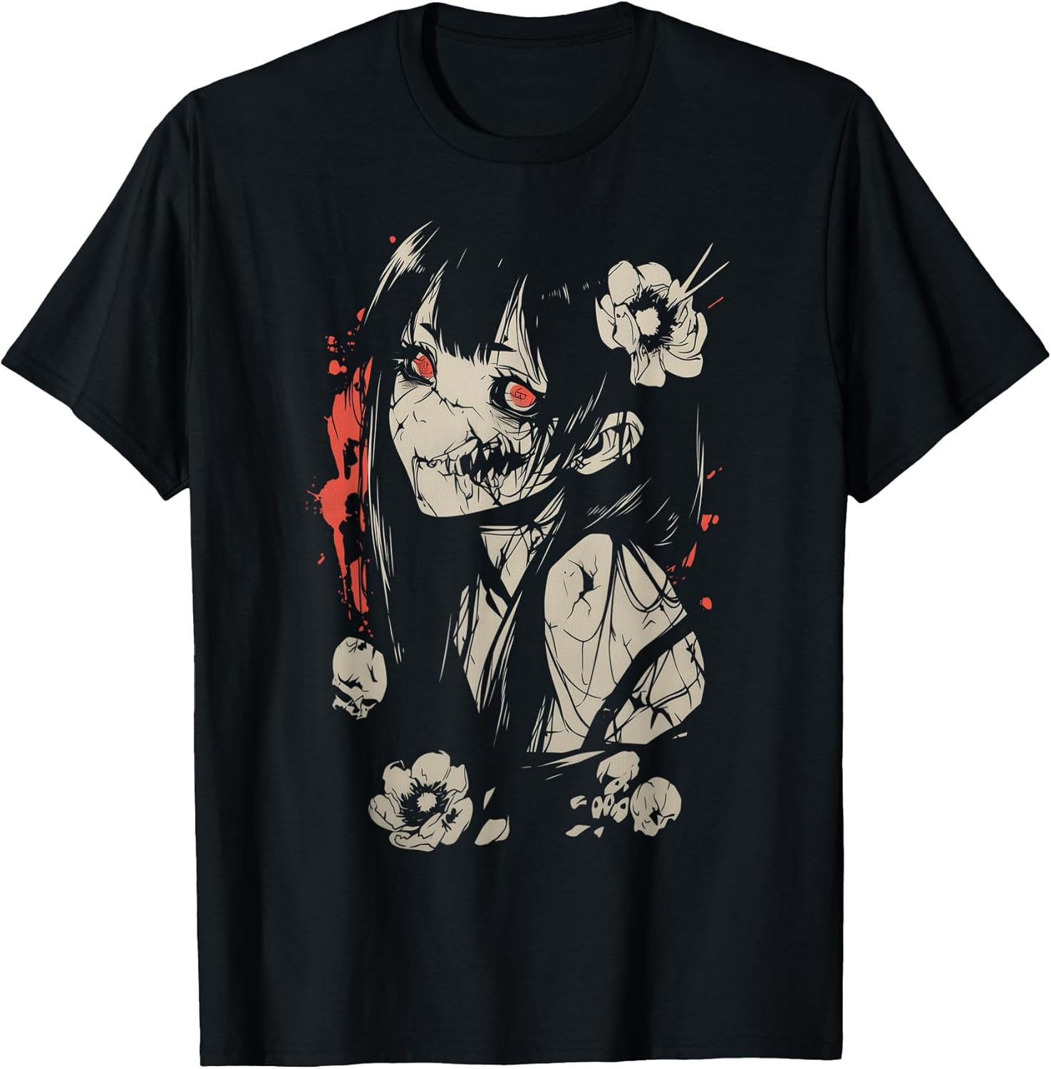 Horror Anime Manga | Japan Japanese Creepy Kawaii Goth Unisex , , , Long Sleeve Tee