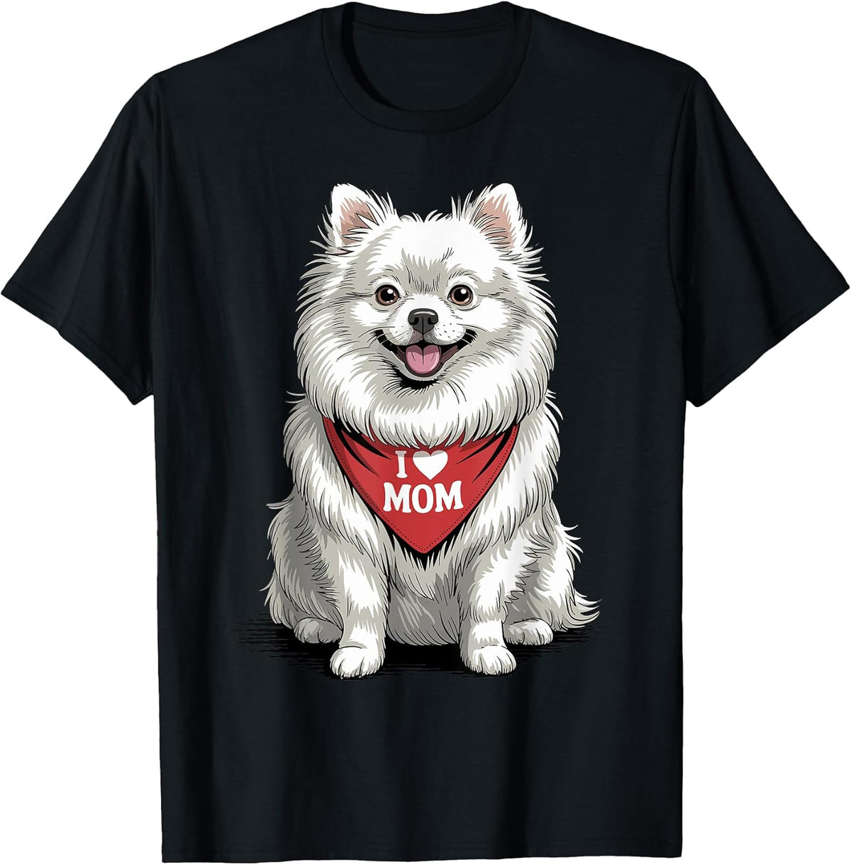I Love Mom Pomeranian Lover Dog Mother's Day Unisex , , , Long Sleeve Tee