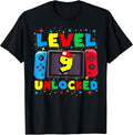 Level 9 Unlocked Gamer 9th Birthday Gift Video Game Boys Unisex , , , Long Sleeve Tee