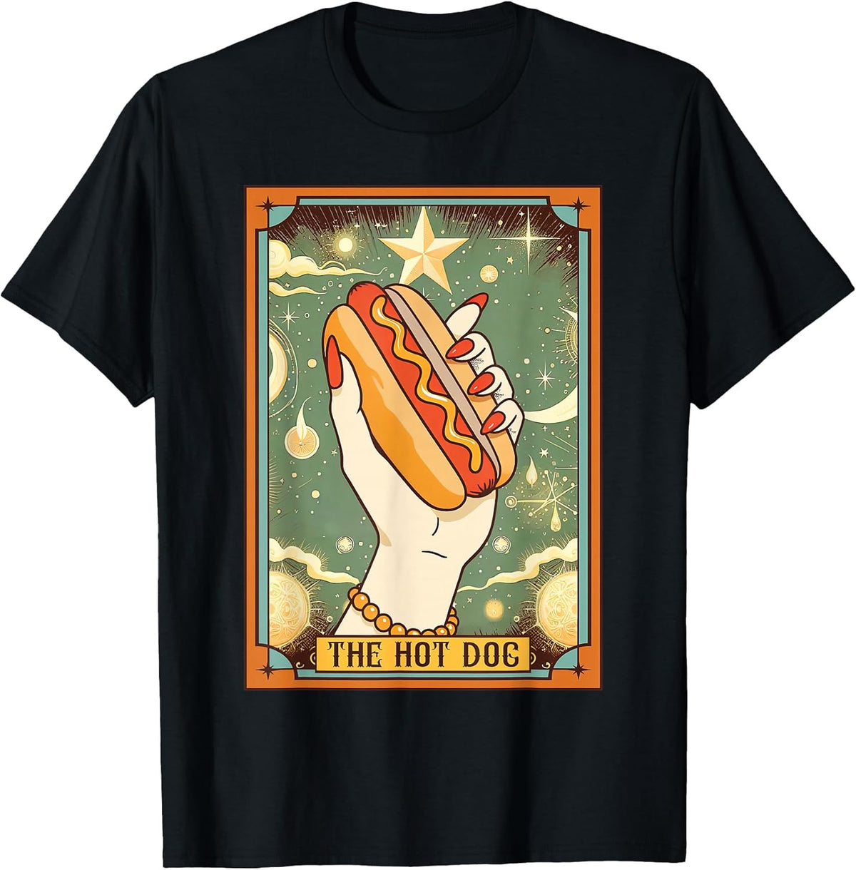 Hot Dog Bun Lover Foodie Food Lover The Hot Dog Tarot Card Unisex , , , Long Sleeve Tee