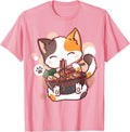 Ramen Cat Anime Bowl Kawaii Neko Japanese Small Unisex , , , Long Sleeve Tee