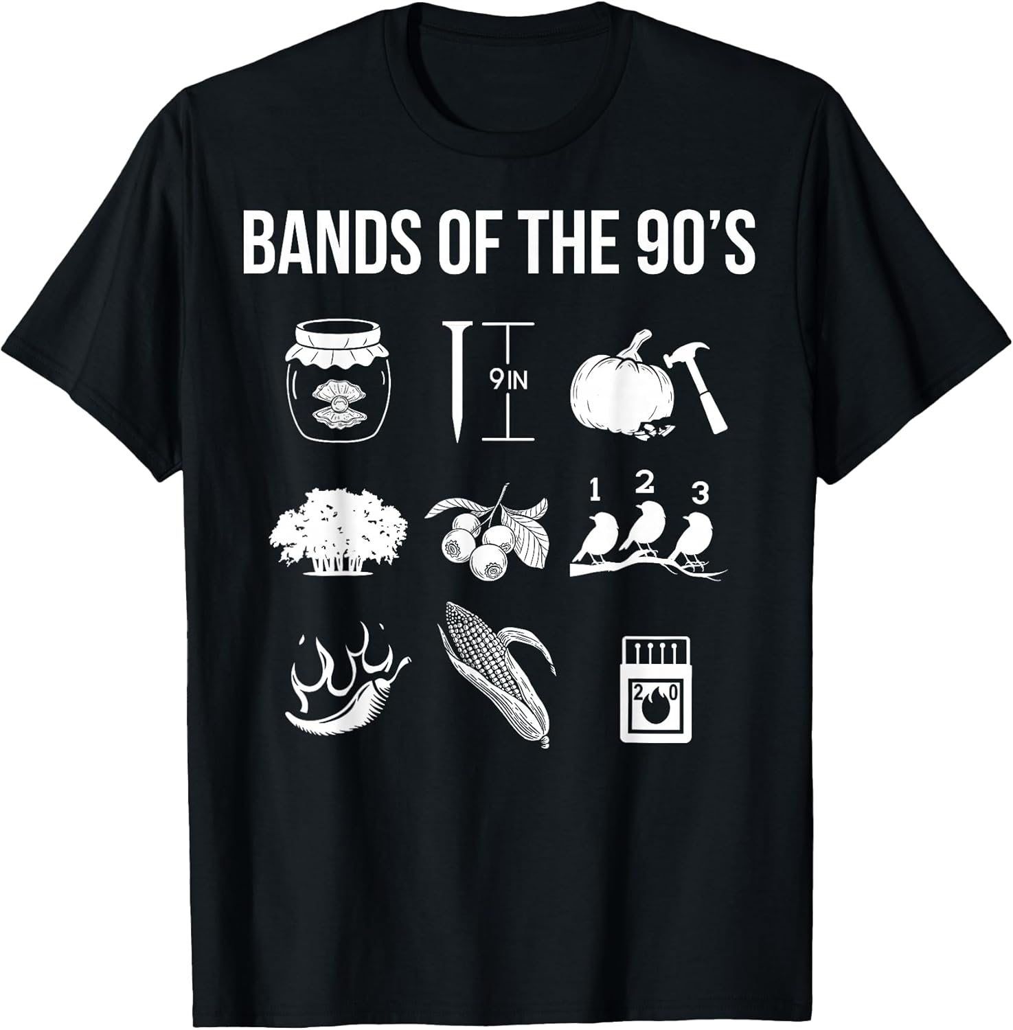 Retro 1990s Bands - Music - 90s Music Lover Unisex , , , Long Sleeve Tee
