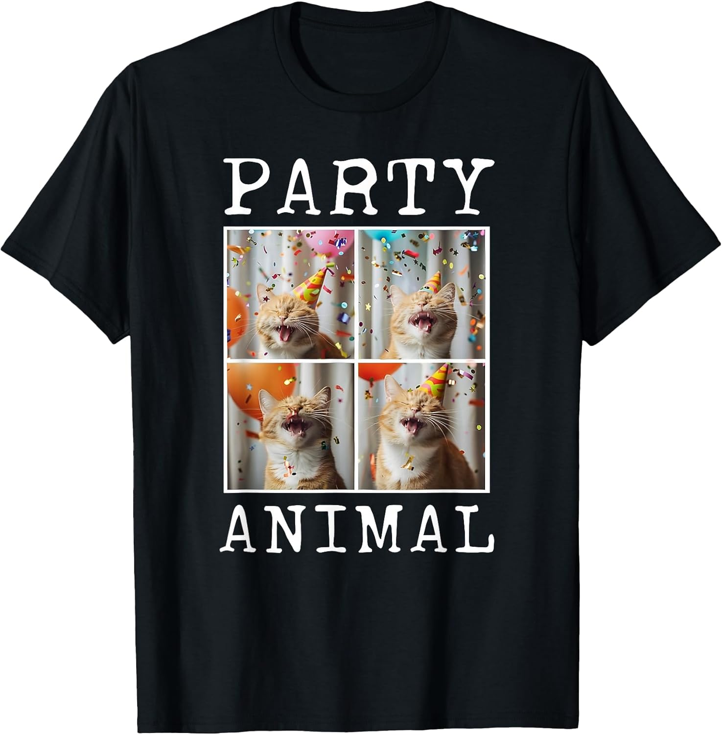 Cat Lover Animal Themed Happy Cat Birthday , Small, Black Unisex , , , Long Sleeve Tee
