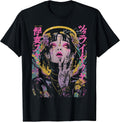 Japanese Streetwear Cyberpunk Angel Y2K Techwear Manga Anime Unisex , , , Long Sleeve Tee