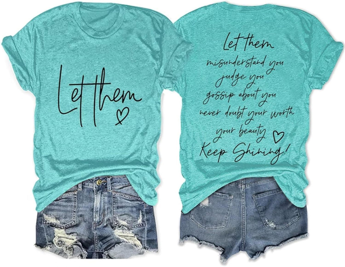 Mental Health Shirt for Women Let Them Misunderstand You Motivational Graphic Inspirational Tees Tops