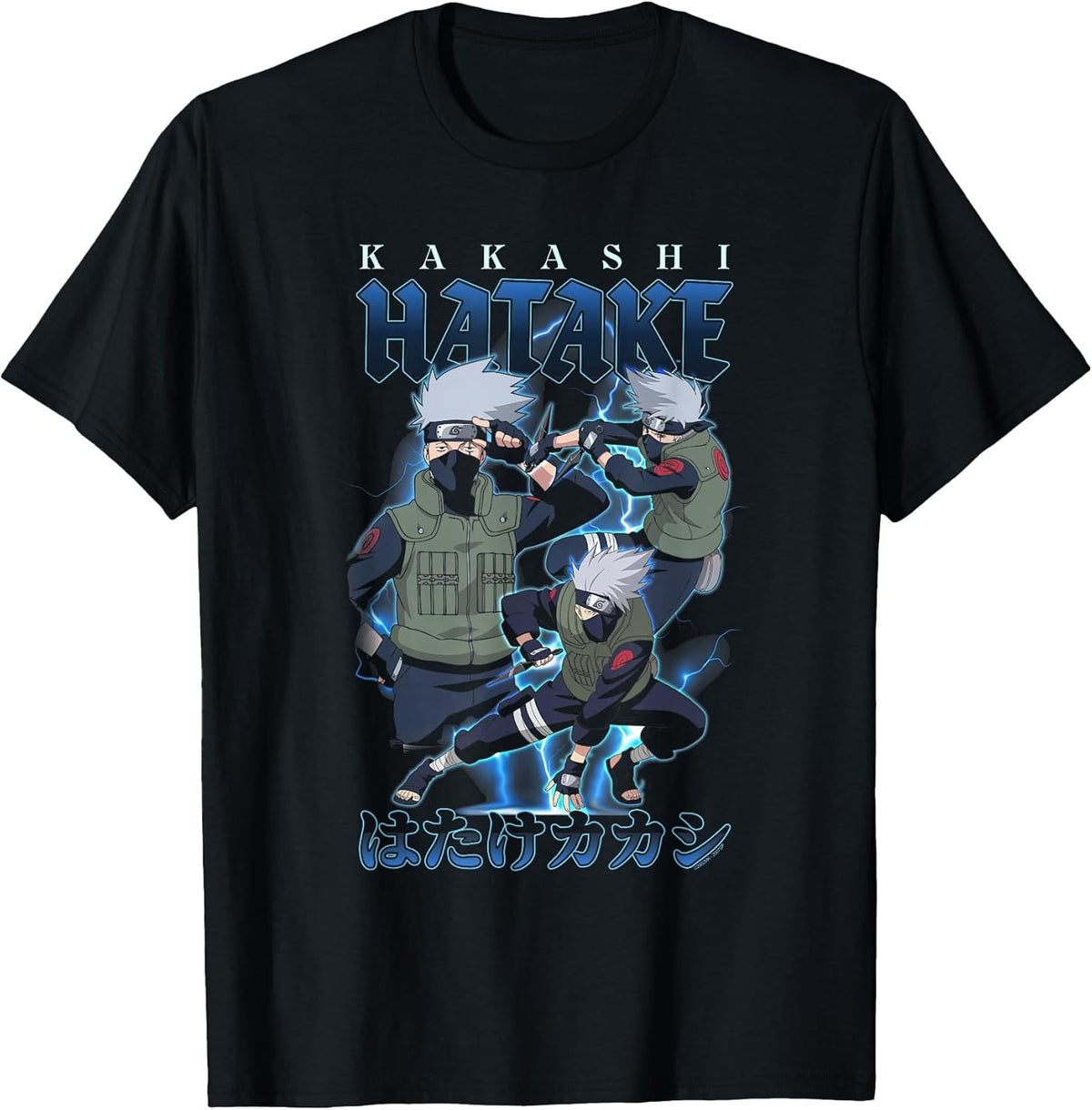 Shippuden Retro Kakashi Lightning Poses Anime Unisex , , , Long Sleeve Tee