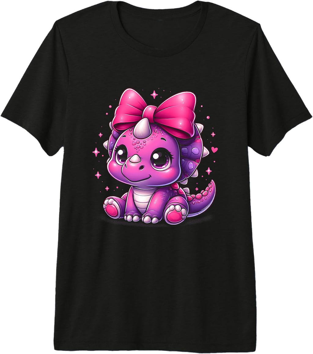 Coquette Bow Triceratops Dinosaur Pink