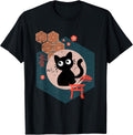 Black Cat Lover Japanese Kitten Anime Tokyo Otaku Lifestyle Small Unisex , , , Long Sleeve Tee