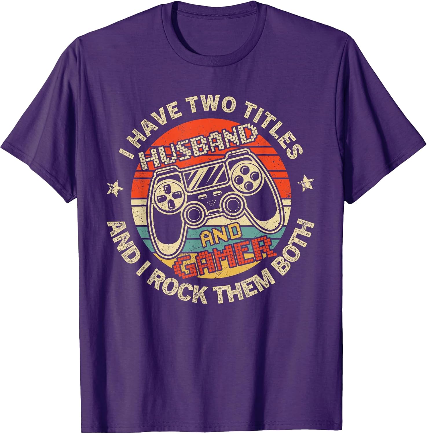 Vintage I Have Two Titles Husband Gamer Gaming Video Games Unisex , , , Long Sleeve Tee