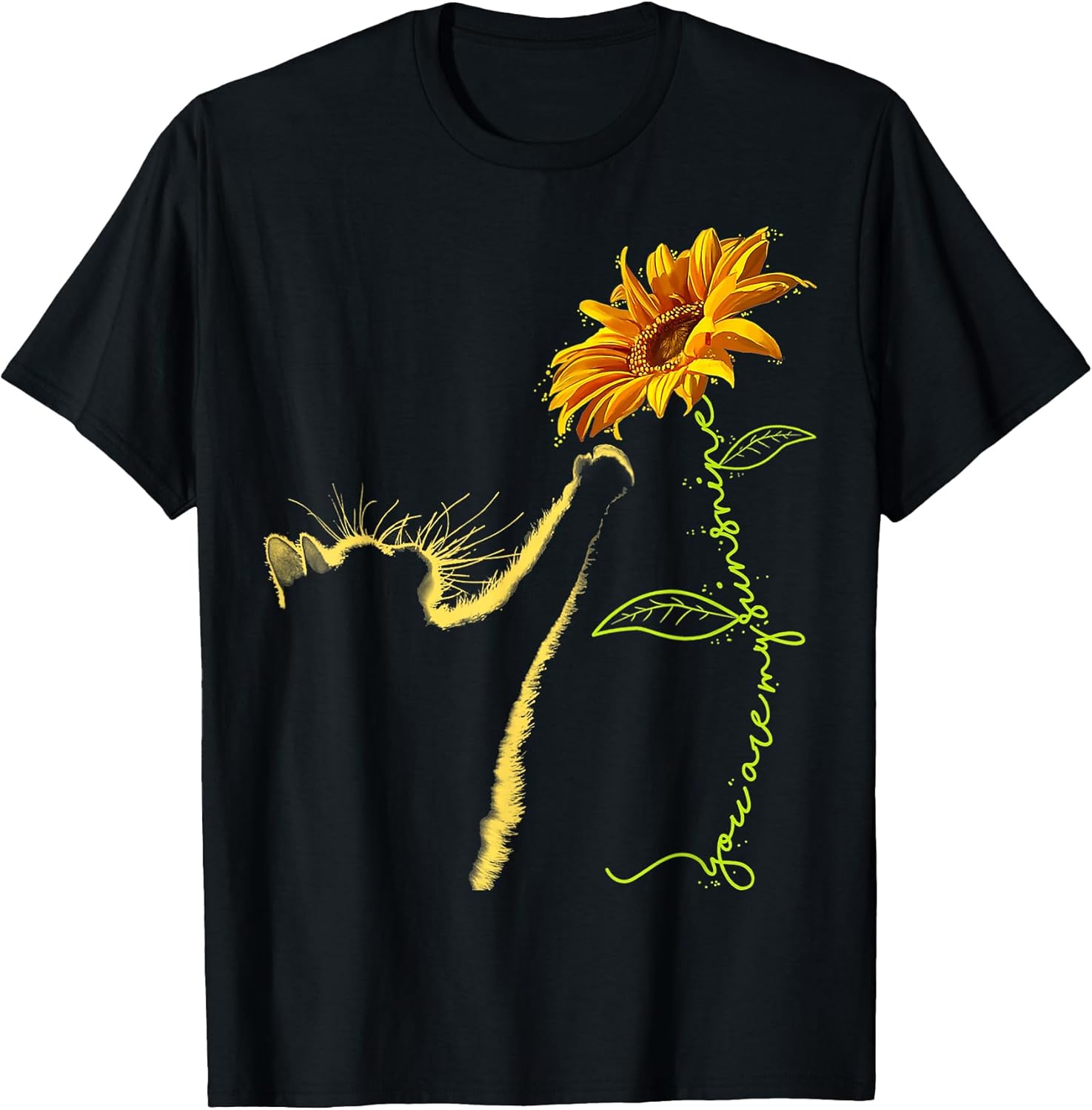 Cat Sunflower Gifts for Cat Lovers, Cat Mom, Cat Lady, Women Unisex , , , Long Sleeve Tee