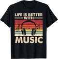 Life is Better with Music Lover Teen Girls Boys Musician Unisex , , , Long Sleeve Tee