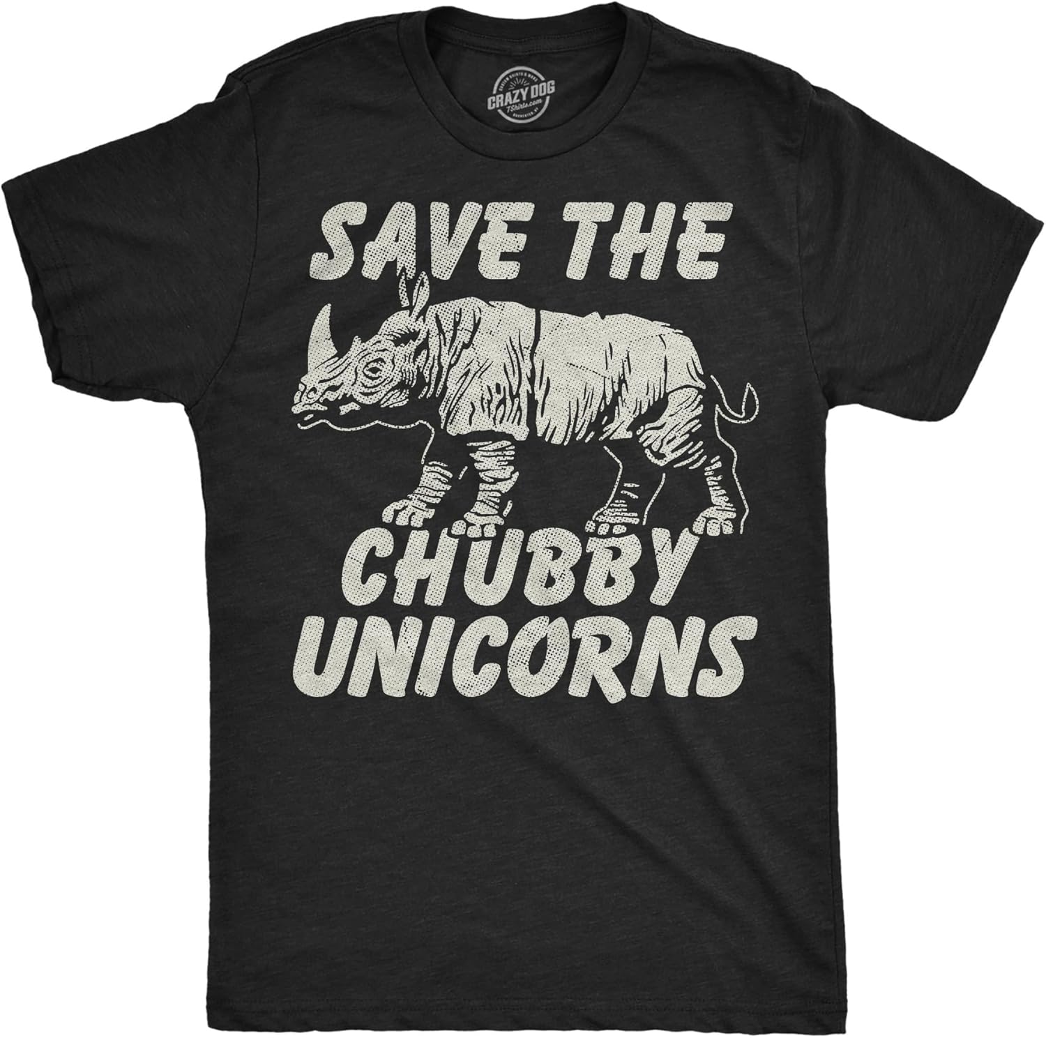 Mens Funny T Shirts Save The Chubby Unicorns Sarcastic Rhino Graphic Novelty Tee for Men Unisex , , , Long Sleeve Tee