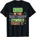 Dad of Birthday Boy Pixel Gaming Bday Party Men Unisex , , , Long Sleeve Tee