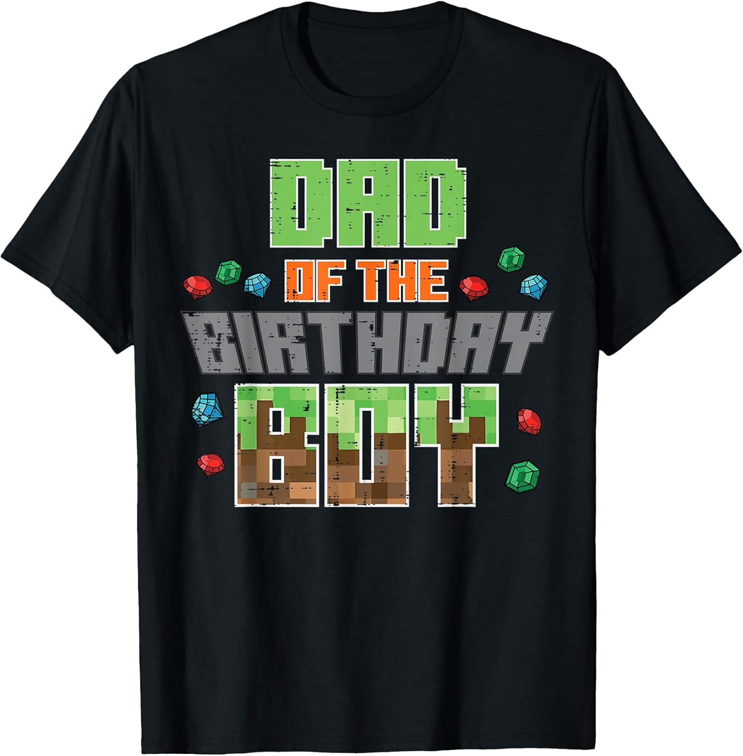 Dad of Birthday Boy Pixel Gaming Bday Party Men Unisex , , , Long Sleeve Tee