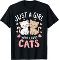 Cat Lover Just A Girl Who Loves Cats Unisex , , , Long Sleeve Tee