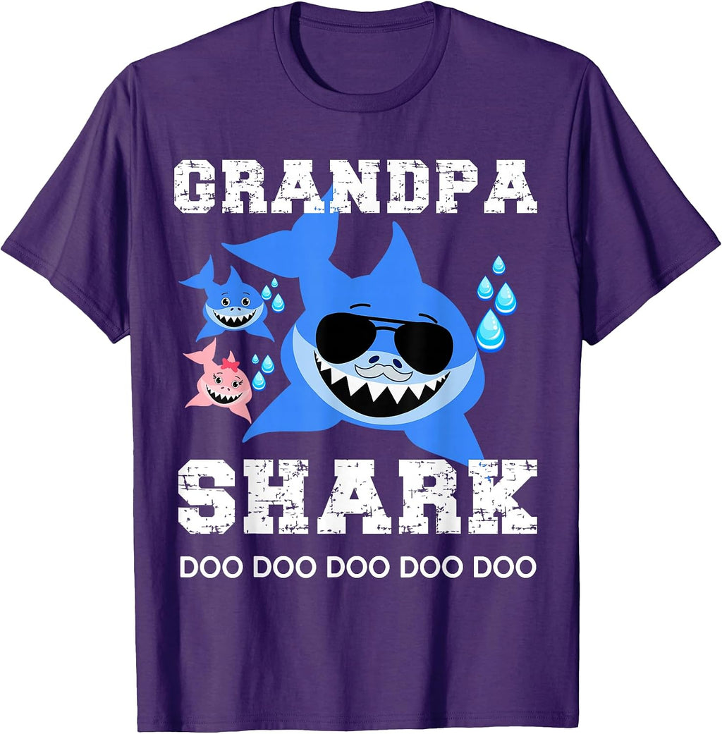 Grandpa Shark Men Kids Matching Father's Day