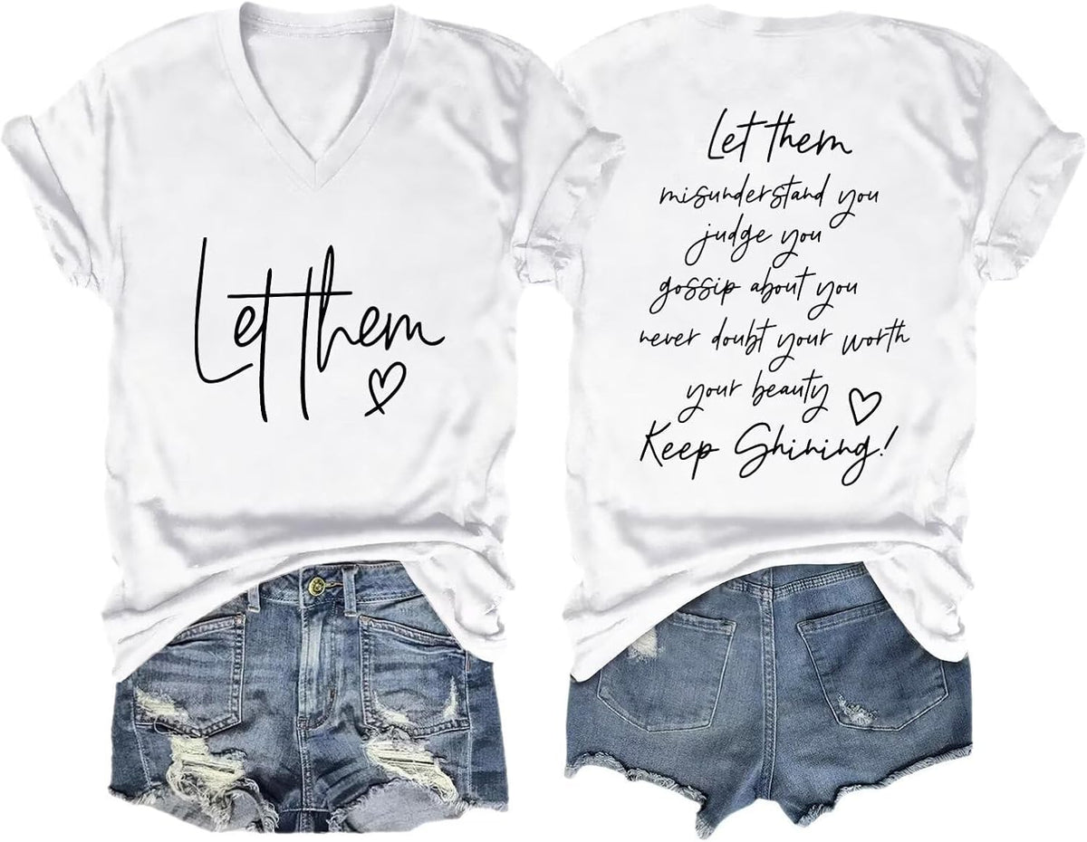 Mental Health Women Let Them Misunderstand You Shirt Inspirational Graphic Tees Motivational Gift Tops