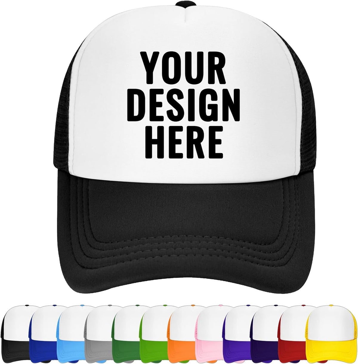Custom Hats Bulk Custom Trucker Hats Baseball Caps Design Your Own Personalized Logo Hat for Men Women Add Text Logo Photo