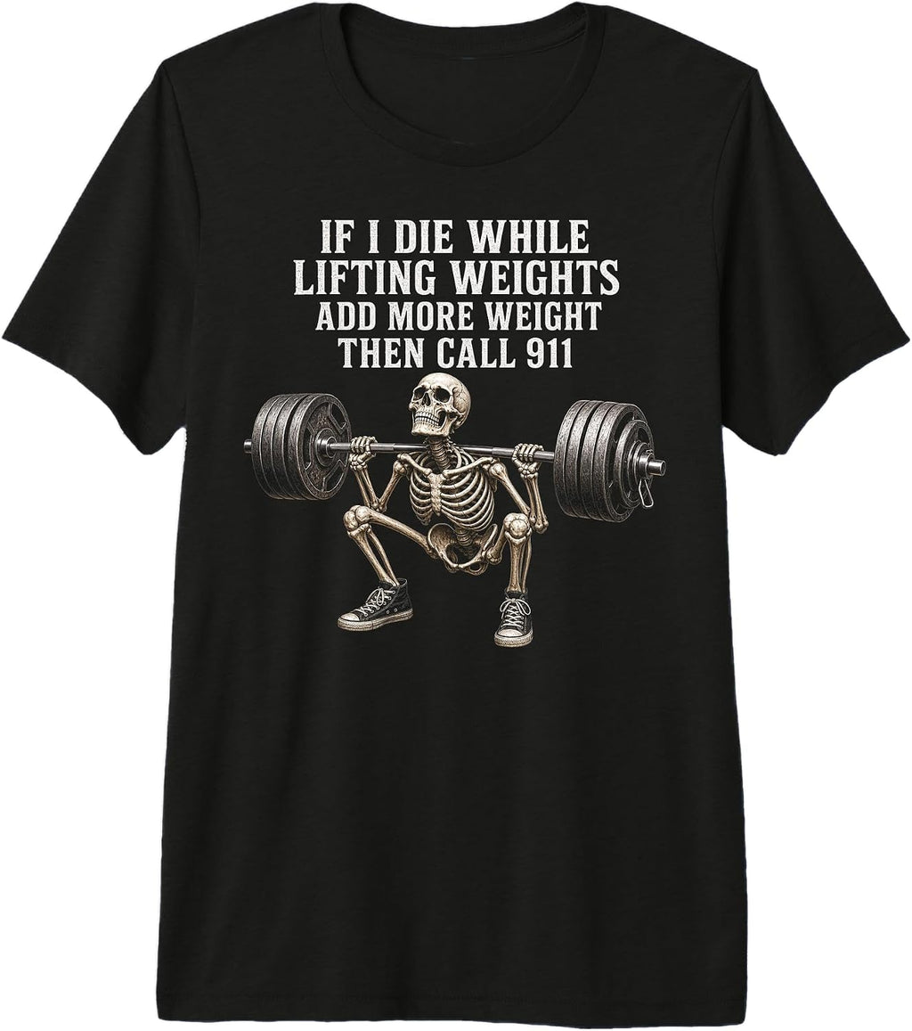 Skeleton Gym Humor Tees