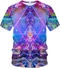 Novelty Mens Crew Neck Print Tee 3D Abstract Art Trippy Unisex , , , Long Sleeve Tee