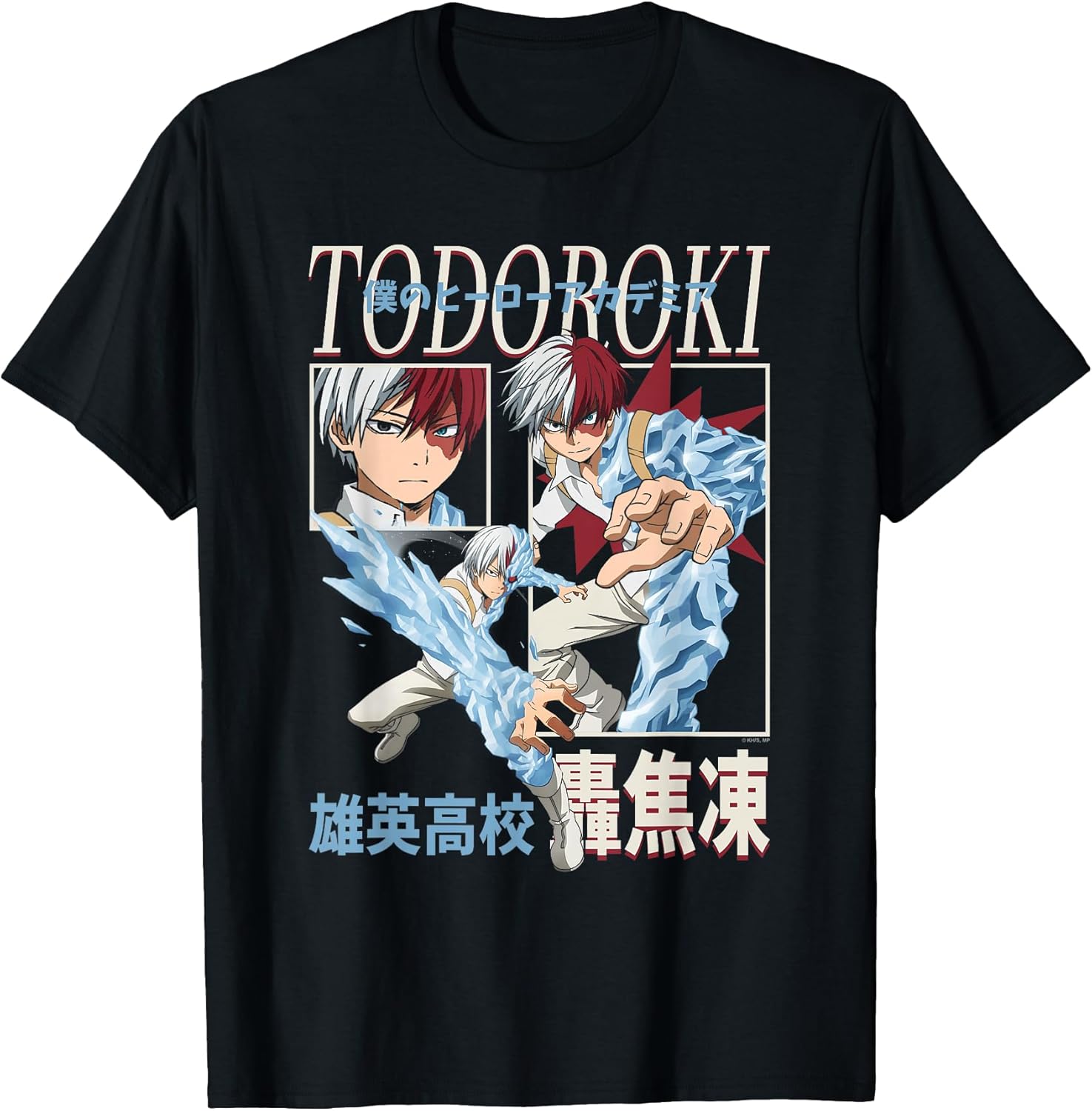 MHA Todoroki Framed Action Poses Collage U.A. High Anime Unisex , , , Long Sleeve Tee