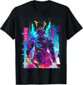 Cyberpunk Neon Samurai Japanese Art Unisex , , , Long Sleeve Tee